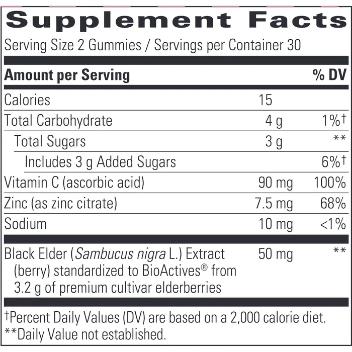 Elderberry With Zinc Gummy